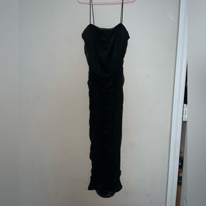 Black midi pencil dress